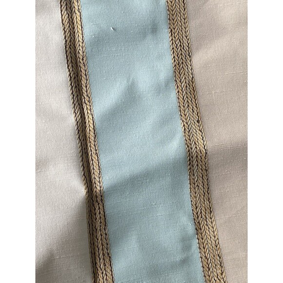 Upholstery Fabric 12 Yards Vertical Stripes Maroon Cream Blue Silky Texture NEW - Picture 11 of 16